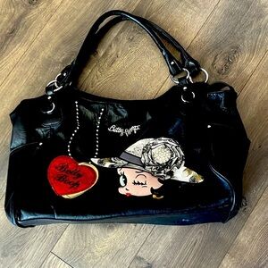 Vintage Betty Boot black shoulder bag purse